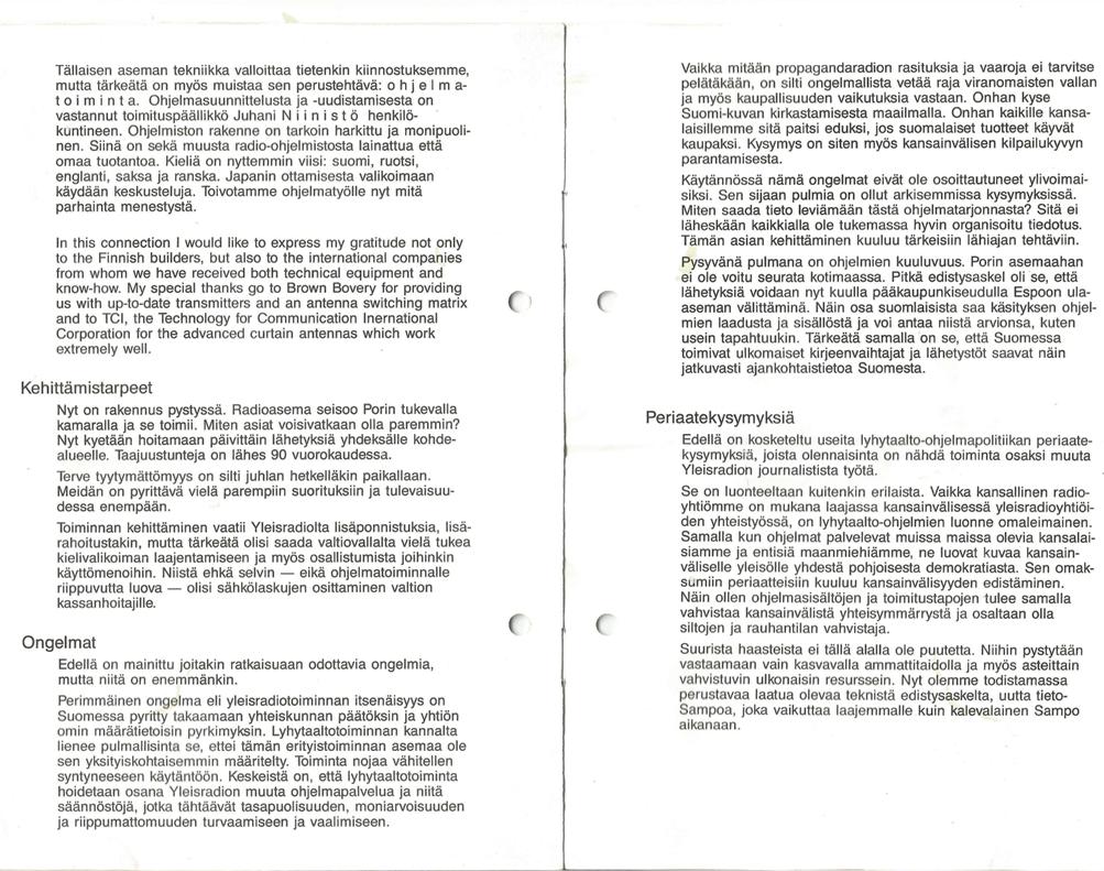 Kiurun puhe sivut 6-7  Porissa  1988